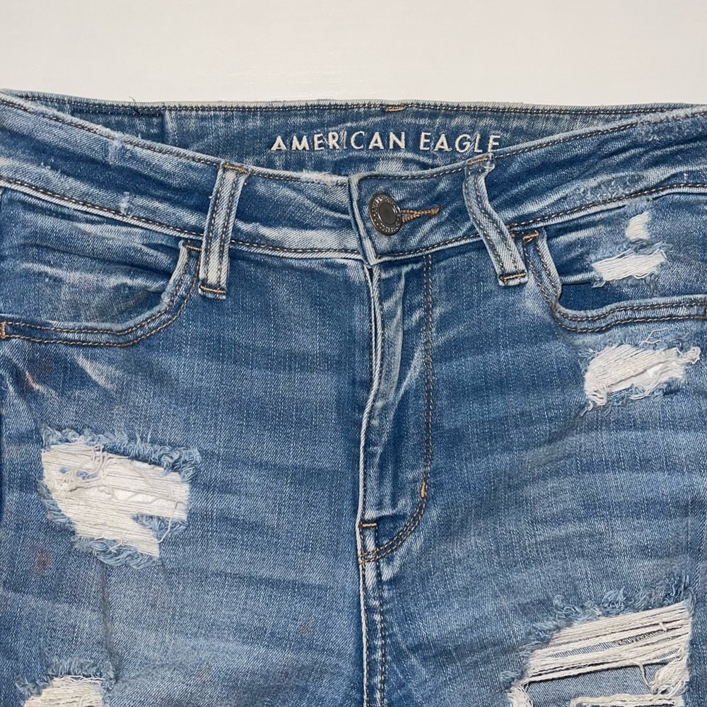 American Eagle High Rise Ripped Jeans